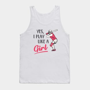 Girl baseball player Tank Top